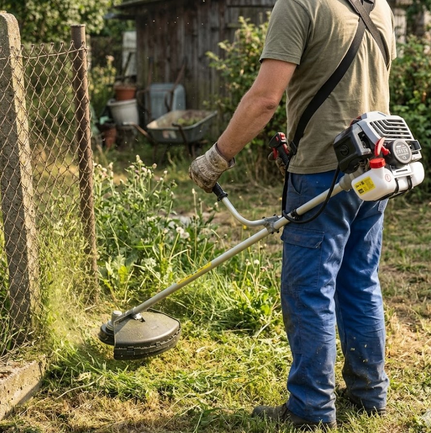 Kosa spalinowa DEDRA DED8717 1,45 kW 52 cm³ z tarczą, szelkami i 2 głowicami